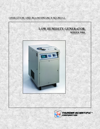 Thumbnail of document Manual - 3900 Two Pressure Two Temp. Low Humidity Generator